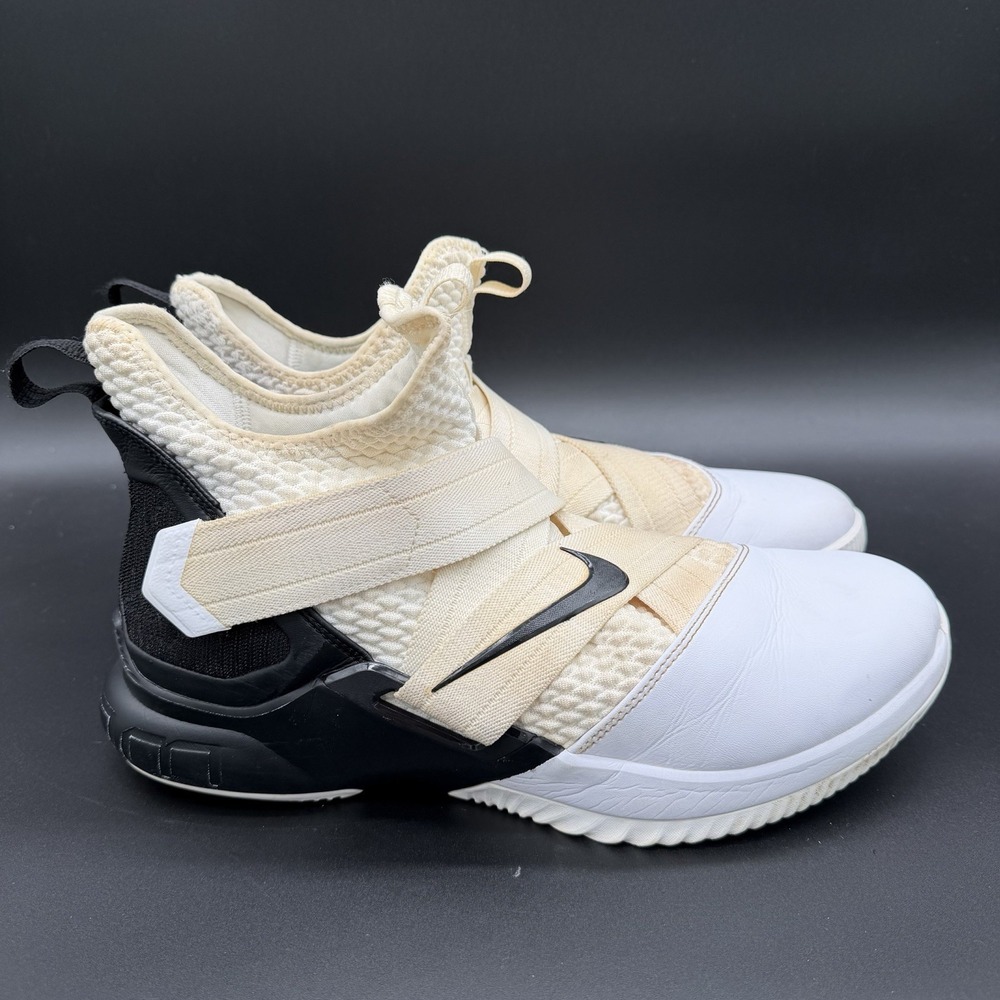 Nike Lebron Soldier 12 XII TB White Black Zoom Basketball AT3872 101 size US 12